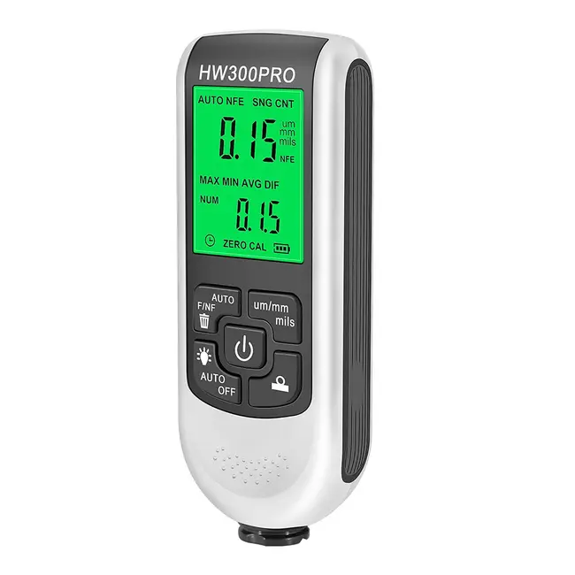 ​Car Paint Coating Thickness Gauge  0-2000UM Metal Coating Thickness Gauge with Fe and NFe Probe - Black 716_15232