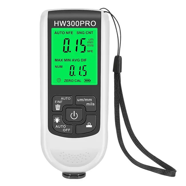 ​Car Paint Coating Thickness Gauge  0-2000UM Metal Coating Thickness Gauge with Fe and NFe Probe - Black 716_15234