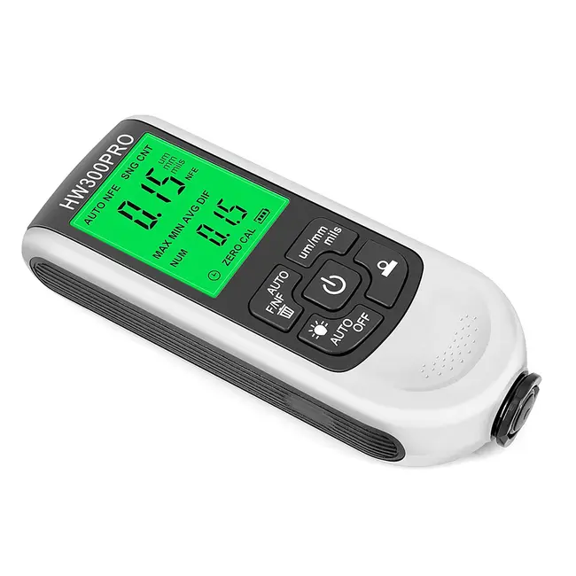 ​Car Paint Coating Thickness Gauge  0-2000UM Metal Coating Thickness Gauge with Fe and NFe Probe - Black 716_15235