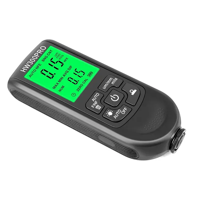 ​Car Paint Coating Thickness Gauge  0-2000UM Metal Coating Thickness Gauge with Fe and NFe Probe - Black 716_15223