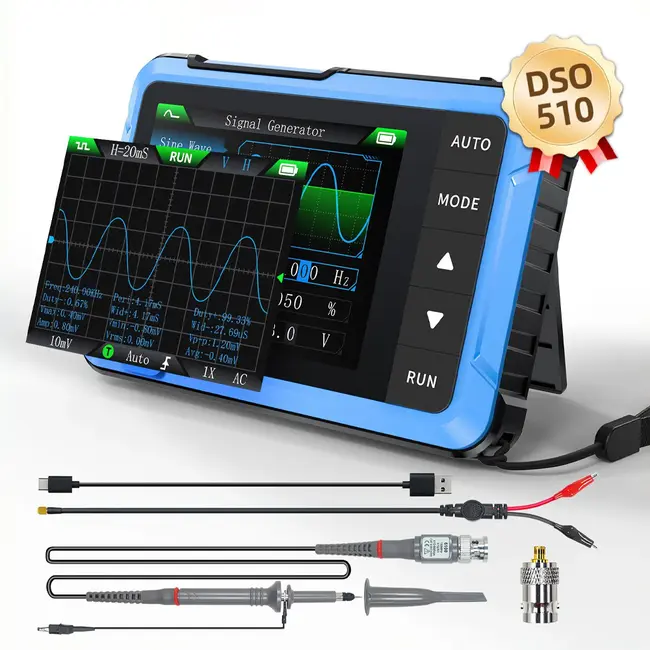 ​Fnirsi DSO-510 Handheld 2-in-1 10MHz Bandwidth Oscilloscope + Signal Generator 783_15855