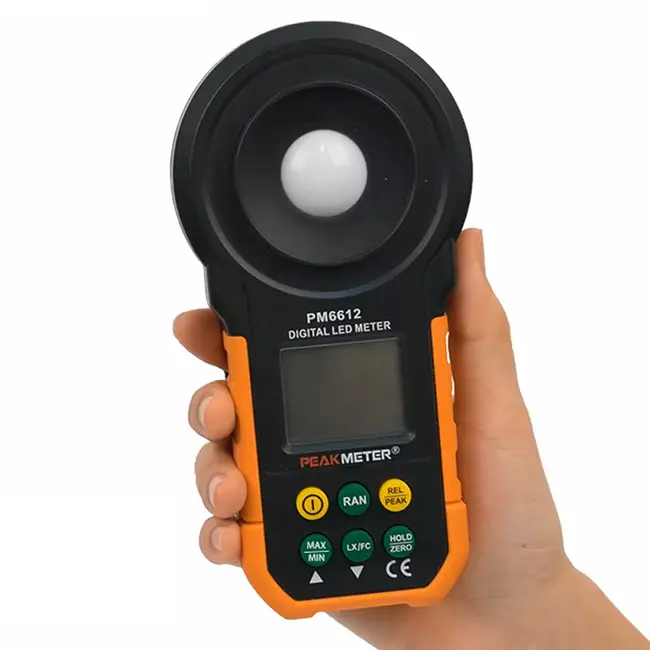 ​PM6612 Digital LUX Meter 200,000 Lux Light Meter Test Spectra Auto Range High Precision Digital Luxmeter Illuminometer Measure 793_15946
