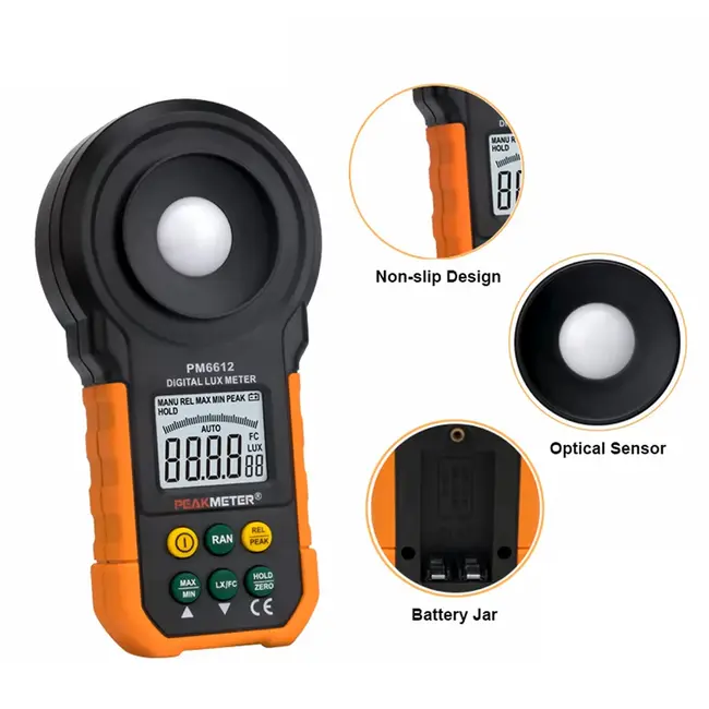 ​PM6612 Digital LUX Meter 200,000 Lux Light Meter Test Spectra Auto Range High Precision Digital Luxmeter Illuminometer Measure 793_15948