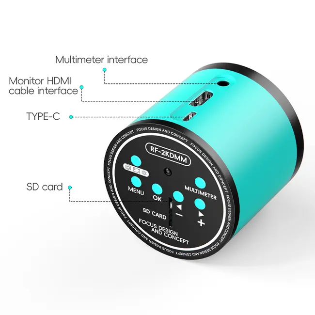 ​RF4 RF-2KDMM HD Trinocular Microscope Camera Integrated Multimeter Function for Digital Image Acquisition Microscope Camera Tool 762_15655