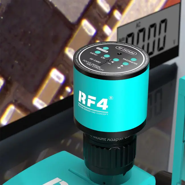 ​RF4 RF-2KDMM HD Trinocular Microscope Camera Integrated Multimeter Function for Digital Image Acquisition Microscope Camera Tool 762_15652