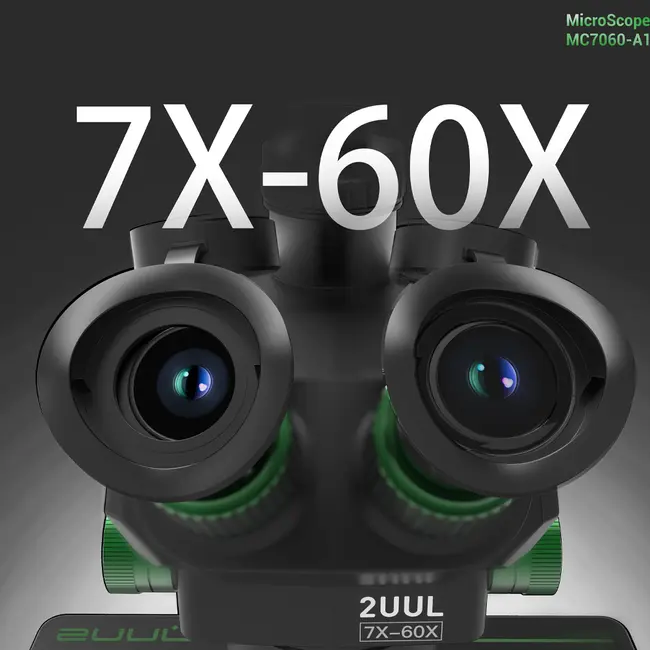 2uul MicroScope MC7060-A1 7-60X Synchronous Zoom Trinocular Microscope for PCB Micro-Work 856_16504