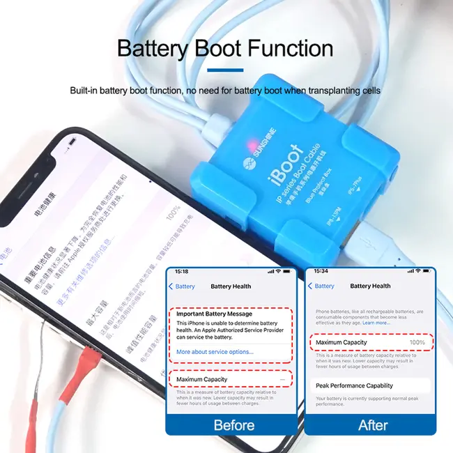 ​Sunshine iBoot A V10.0 IP Series Boot Power Cable for iPhone 6G to 16Pro Max 801_16016