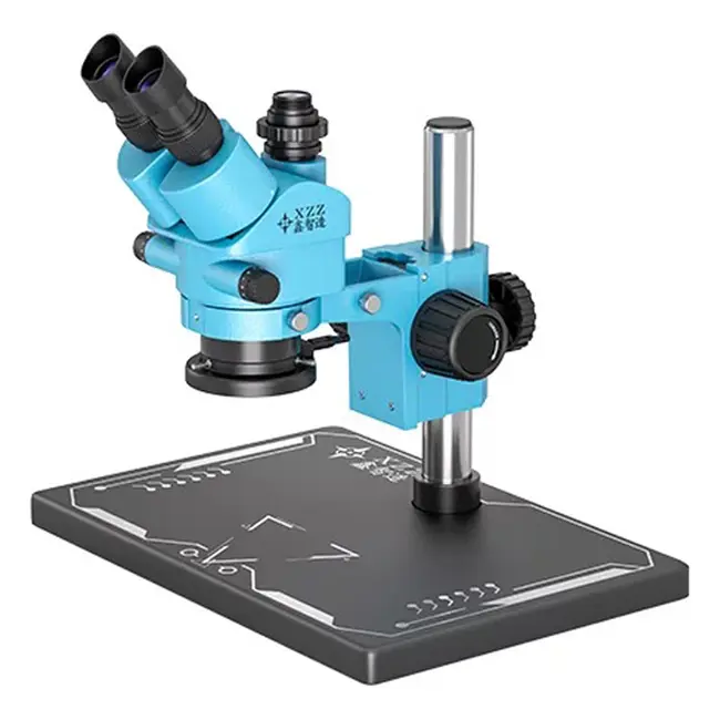 Xinzhizao X3 Max 7-45X Synchronous Zoom Trinocular Stereo Microscope with Aluminum Alloy Base Mobile Phone, and Computer Repair 806_16071