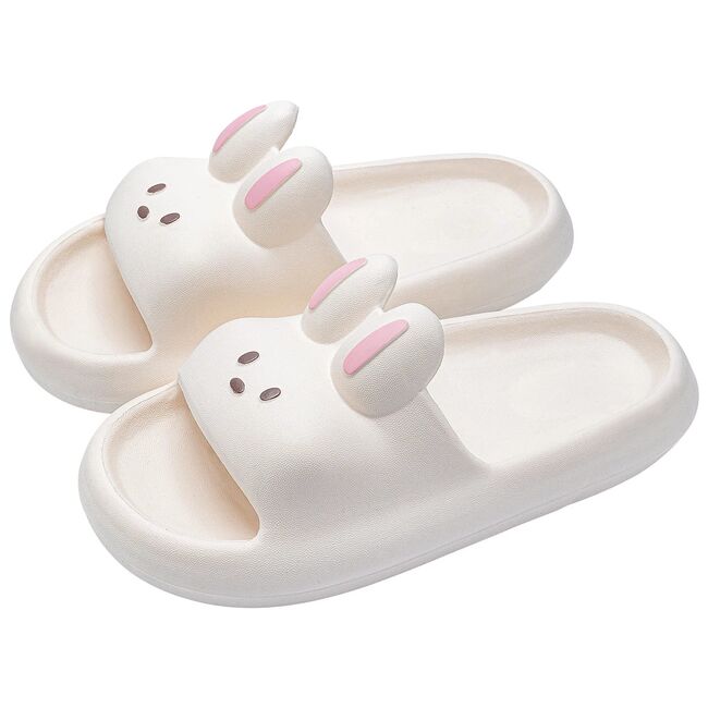 Cartoon Rabbit Slippers Women Men Couples House Slides Shower Beach Sandals Soft EVA Thick Sole Cute Bathroom Non Slip Shoes 931_17269