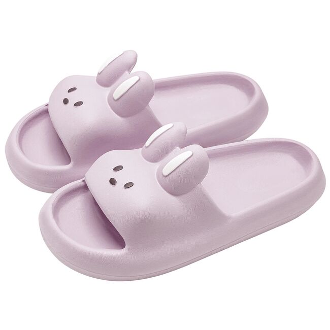 Cartoon Rabbit Slippers Women Men Couples House Slides Shower Beach Sandals Soft EVA Thick Sole Cute Bathroom Non Slip Shoes 931_17266