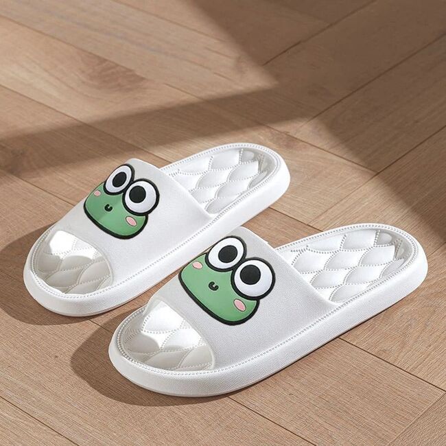 Cute Cartoon Summer Beach Slides Bathroom Anti Slip Slipper Non-slip Home Flip Flops Cartoon Frog Soft Sandals 935_17355