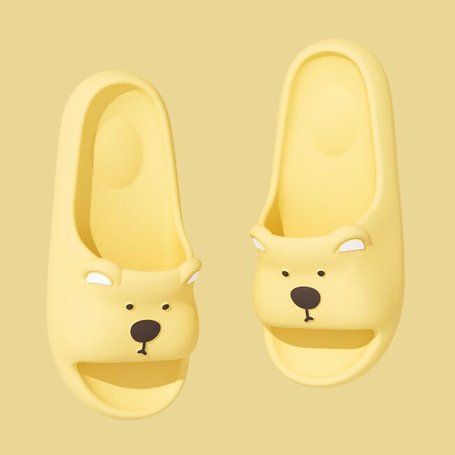Cute Bear Women Home Slippers Summer Flat Beach sandals Fashion Soft Non-Slip Slides Indoor Outdoor Men Bathroom Flip Flops 932_17297