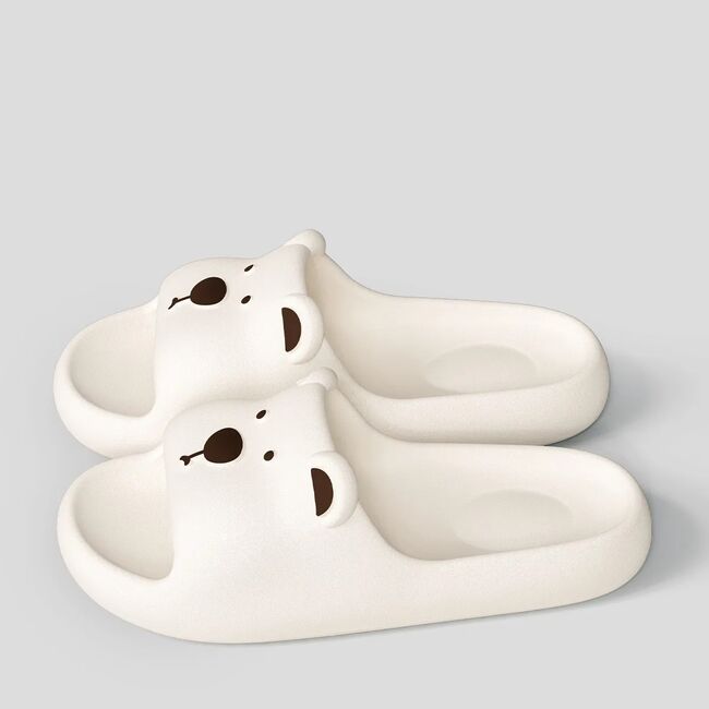 Cute Bear Women Home Slippers Summer Flat Beach sandals Fashion Soft Non-Slip Slides Indoor Outdoor Men Bathroom Flip Flops 932_17291