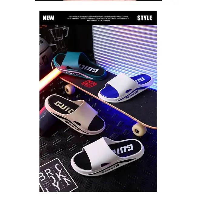Men's Summer Thick Bottom Super Soft Slippers Indoor Home Use Bath Room Shower Outdoor Wearable Flip Flops PVC Material 1016_18861