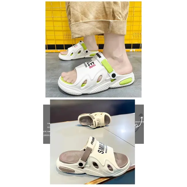 Hot Sale Men Slippers EVA Soft-Soled Men Sandals Outdoor Non-slip Beach Shoes Fashion Lightweight Flip Flops Men Platform Shoes 1001_18579