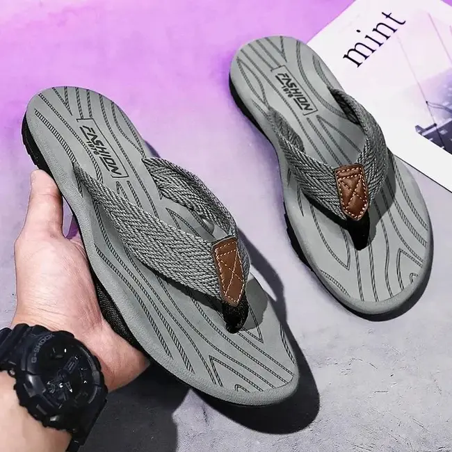 Men's Women Striped Flip-flops Summer Indoor Outdoor Lightweight Comfortable Non-slip Street Walking Beach Vacation Slides 1014_18813