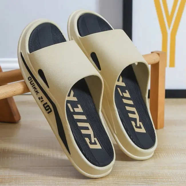 Men's Summer Thick Bottom Super Soft Slippers Indoor Home Use Bath Room Shower Outdoor Wearable Flip Flops PVC Material 1016_18847