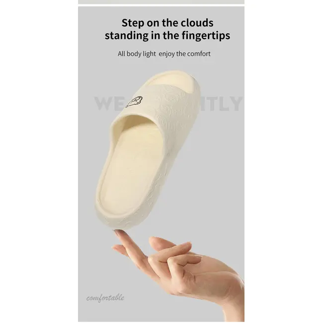 Printting Cute Bear Women Slippers Summer Indoor Soft Cartoon Sandals Bathroom Anti-slip Outdoor Comfy Men Leisure Shoes Couple 1021_18976