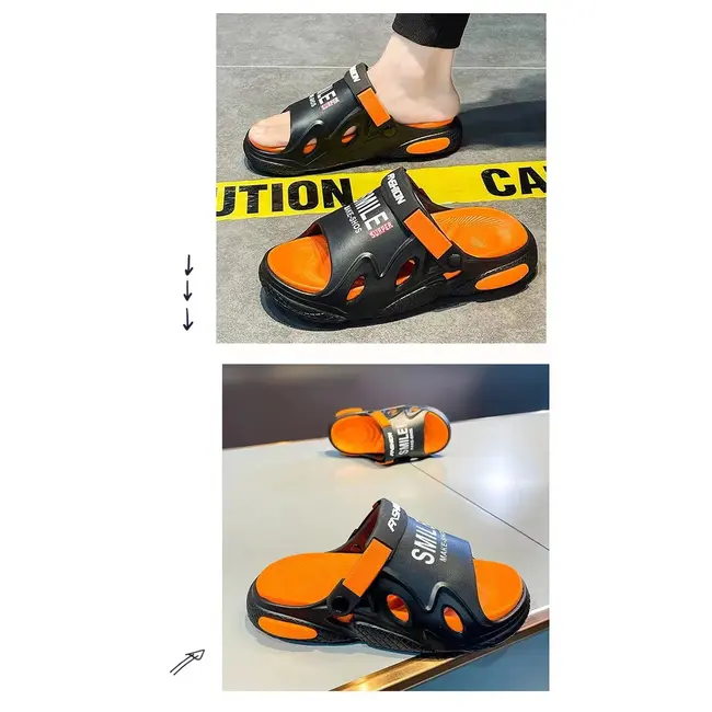 Hot Sale Men Slippers EVA Soft-Soled Men Sandals Outdoor Non-slip Beach Shoes Fashion Lightweight Flip Flops Men Platform Shoes 1001_18584