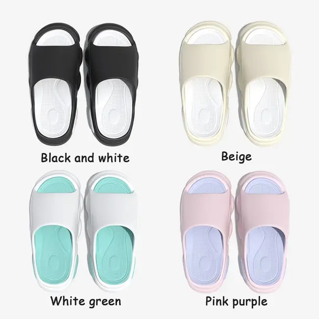 Platform Soft Eva Slippers Women Men Fashion Flip Flops Unisex Home Shoe Bathroom Non-Slip Slides Indoor Outdoor Sandals 1020_18952
