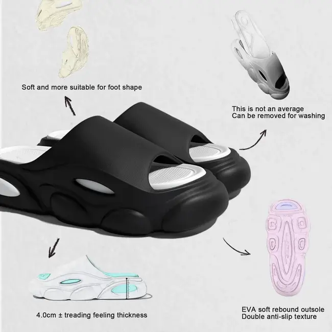 Platform Soft Eva Slippers Women Men Fashion Flip Flops Unisex Home Shoe Bathroom Non-Slip Slides Indoor Outdoor Sandals 1020_18945