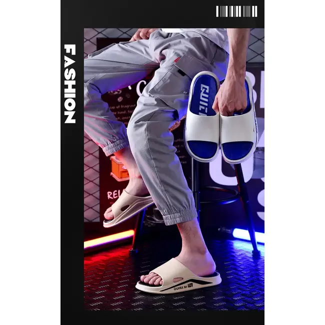Men's Summer Thick Bottom Super Soft Slippers Indoor Home Use Bath Room Shower Outdoor Wearable Flip Flops PVC Material 1016_18853