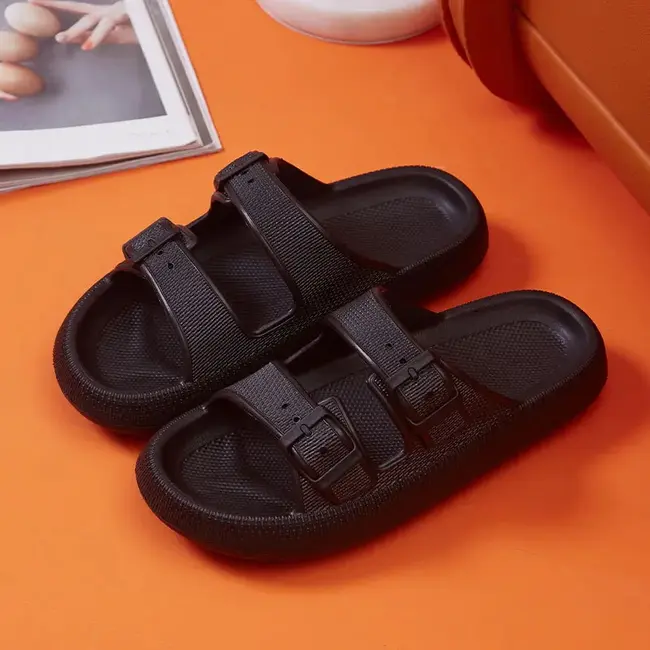 Fashion Buckle Thick Platform Slippers Women Home Soft Sole eva Cloud Slides Sandals Woman 2025 Summer Non Slip Beach Flip Flops 991_18388