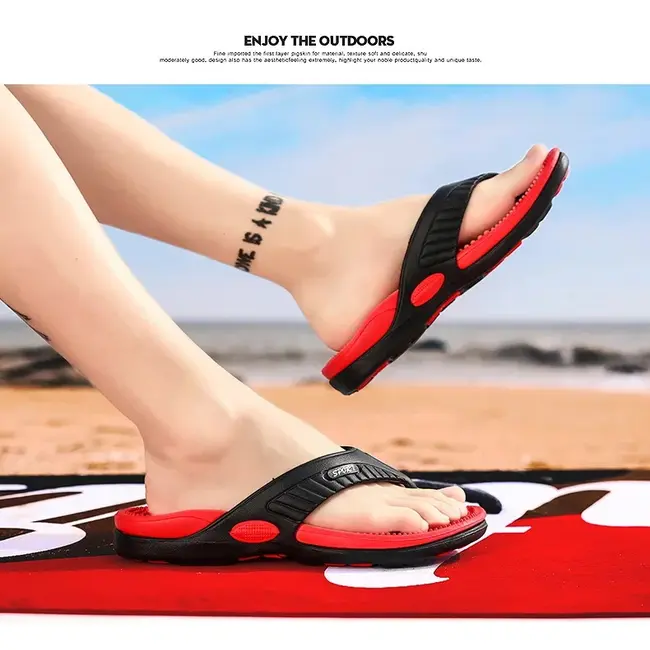 Flip Flops for Men Summer Breathable Beach Shoes Sandals Men Luxury Flip Flops Breathable Plus Big Size Men Slippers 46 1005_18726