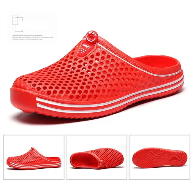 Comfortable Men Pool Sandals Summer Outdoor Beach Shoes Men Slip on Garden Clogs Casual Water Shower Slippers Unisex 988_18312