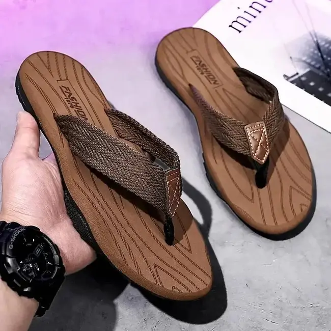Men's Women Striped Flip-flops Summer Indoor Outdoor Lightweight Comfortable Non-slip Street Walking Beach Vacation Slides 1014_18814