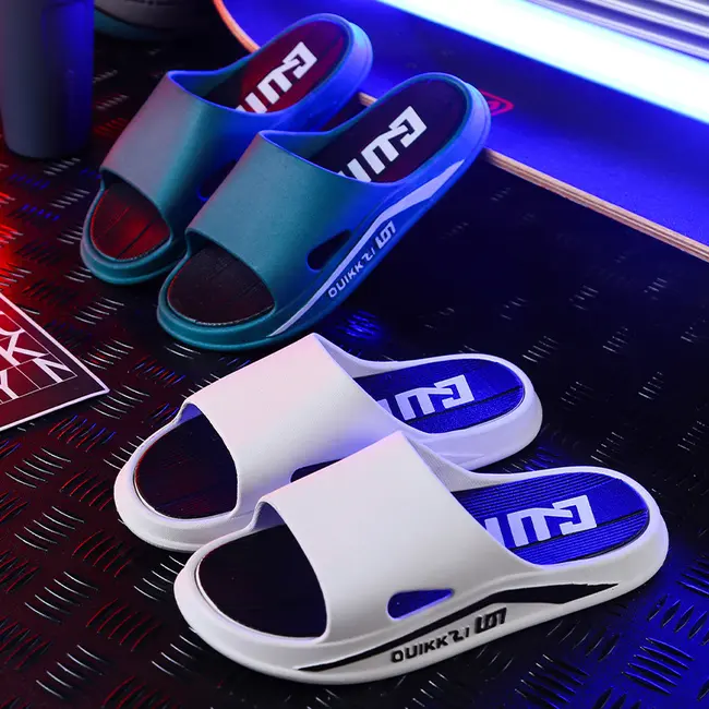 Men's Summer Thick Bottom Super Soft Slippers Indoor Home Use Bath Room Shower Outdoor Wearable Flip Flops PVC Material 1016_18854