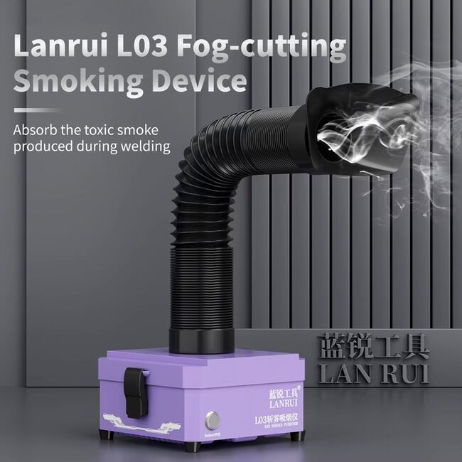Lanrui L03 Powerful Desktop Smoke Purifier for PCB Soldering Repair 982_18223