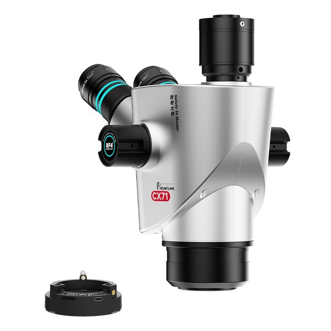 RF4 CX71P 6.5X-65X Synchronous Zoom Dual-Anti Premium Trinocular Stereo Microscope Head 978_18176