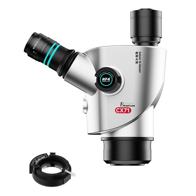 RF4 CX71P 6.5X-65X Synchronous Zoom Dual-Anti Premium Trinocular Stereo Microscope Head 978_18177