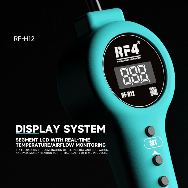 RF4 RF-H12 LCD Digital Display Integrated Hot Air Gun with Base 976_18161