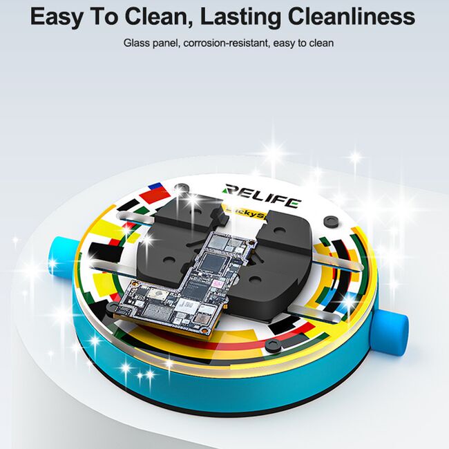 Relife RL-601Q Heat-Insulating Ring-Shaped Tempered Glass Fixture for Motherboard Repair 983_18240