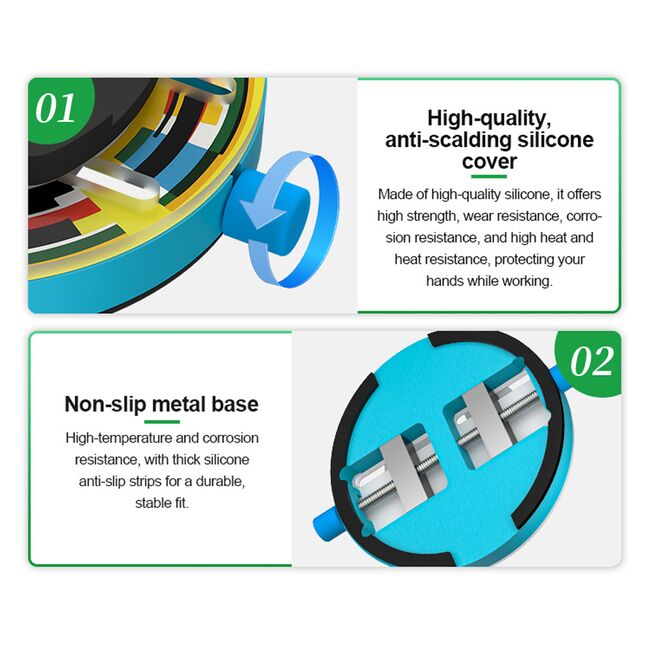 Relife RL-601Q Heat-Insulating Ring-Shaped Tempered Glass Fixture for Motherboard Repair 983_18243