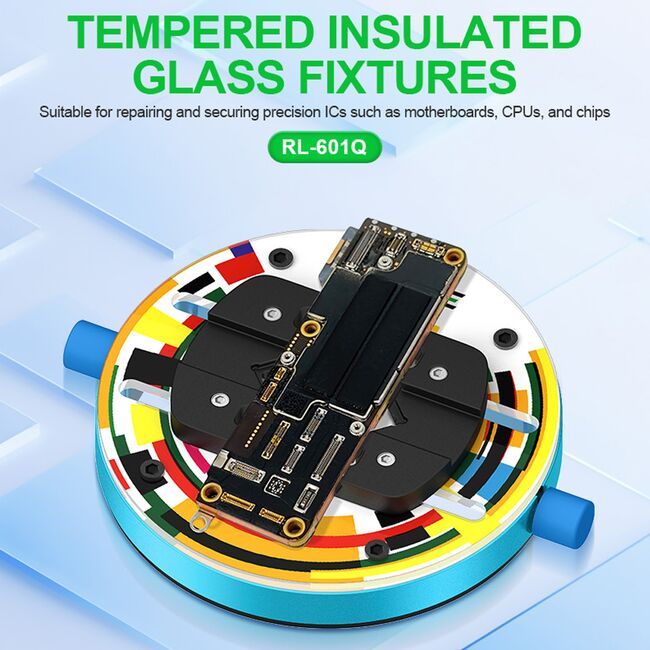 Relife RL-601Q Heat-Insulating Ring-Shaped Tempered Glass Fixture for Motherboard Repair 983_18237