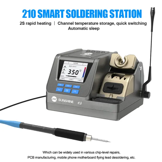 Sunshine H3 C210 Version 80W Intelligent Soldering Station Supports T245 / T210 / T115 Handles full set 985_18264