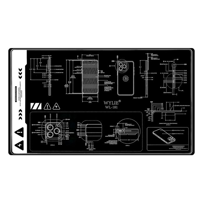 Wylie WL-181 27-inch Heat Insulating Repair Silicone Mat for Mobile Phone / Tablet 981_18214