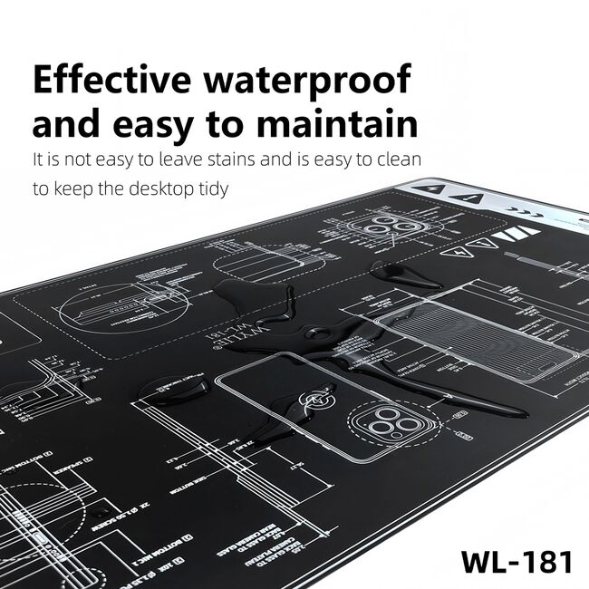 Wylie WL-181 27-inch Heat Insulating Repair Silicone Mat for Mobile Phone / Tablet 981_18218