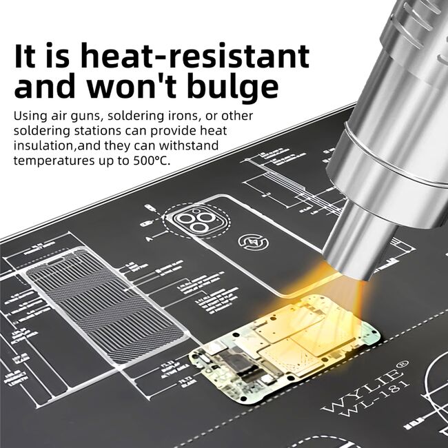 Wylie WL-181 27-inch Heat Insulating Repair Silicone Mat for Mobile Phone / Tablet 981_18219