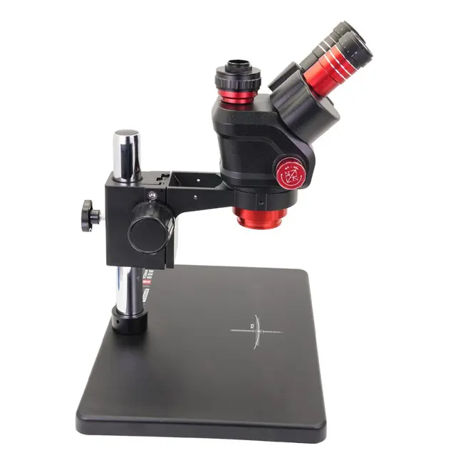 YCS-6558X 6.5X-58X 360° Rotation Trinocular Stereo Zoom Microscope with Big Base 1010_18773