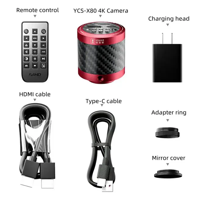 YCS-X80 Type-C / HDMI 4K Ultra HD Microscope Industrial Camera for Trinocular Microscope 1009_18764