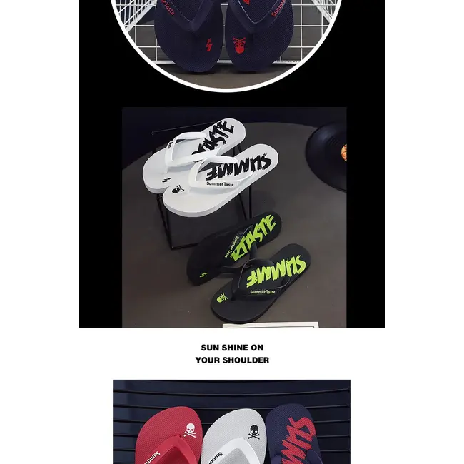 Fashion Men Shoes Summer Men Flip Flops High Quality Beach Sandals Anti-Slip Zapatos Hombre Casual Wholesale Men Slippers 992_18436