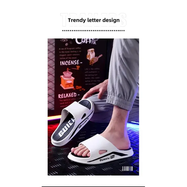 Men's Summer Thick Bottom Super Soft Slippers Indoor Home Use Bath Room Shower Outdoor Wearable Flip Flops PVC Material 1016_18852