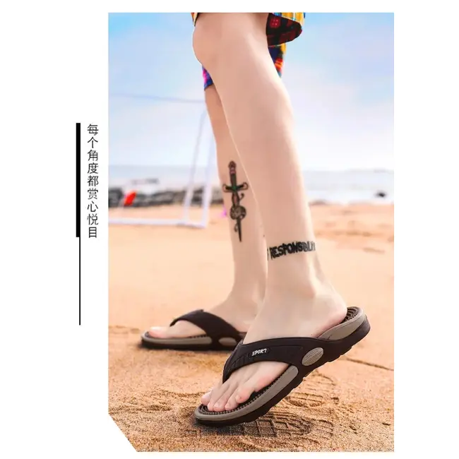 Flip Flops for Men Summer Breathable Beach Shoes Sandals Men Luxury Flip Flops Breathable Plus Big Size Men Slippers 46 1005_18721