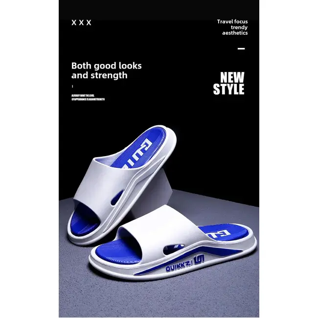 Men's Summer Thick Bottom Super Soft Slippers Indoor Home Use Bath Room Shower Outdoor Wearable Flip Flops PVC Material 1016_18860