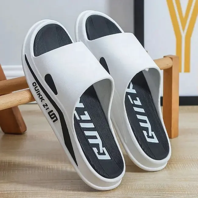 Men's Summer Thick Bottom Super Soft Slippers Indoor Home Use Bath Room Shower Outdoor Wearable Flip Flops PVC Material 1016_18848
