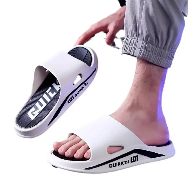 Men's Summer Thick Bottom Super Soft Slippers Indoor Home Use Bath Room Shower Outdoor Wearable Flip Flops PVC Material 1016_18850